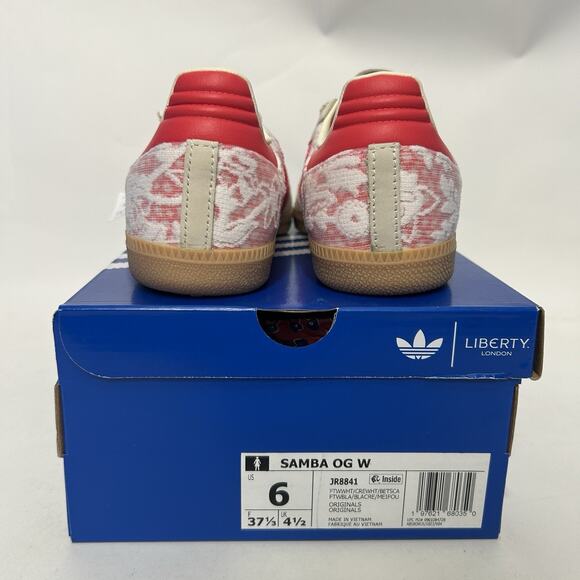 Adidas Samba OG X Liberty London - “Better Scarlet” JR8841 - Picture 4 of 6